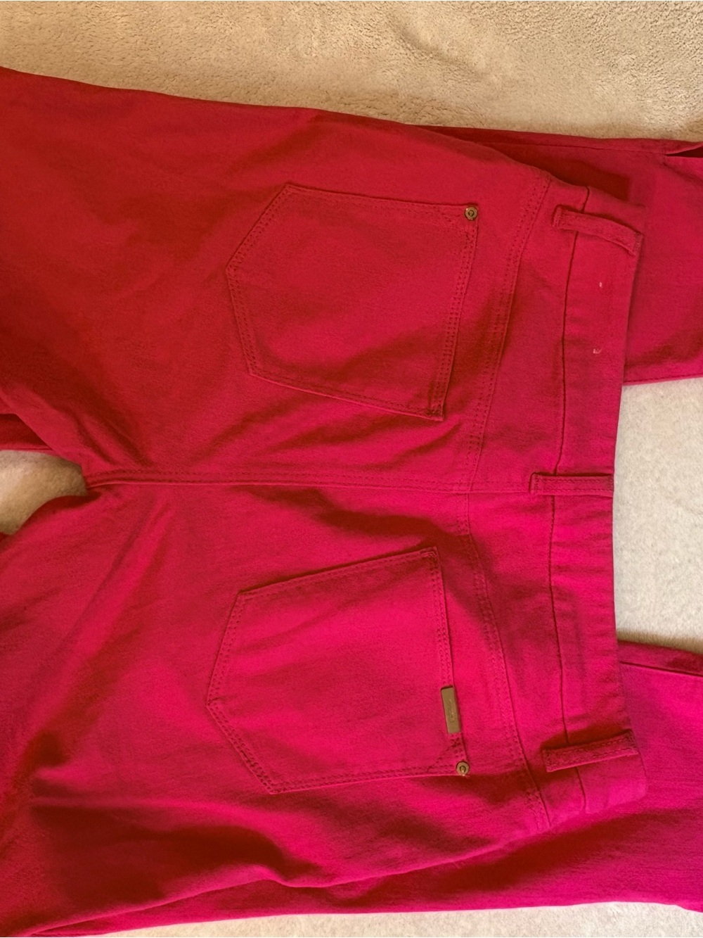 Chico's Hot Pink Stretch So Slimming Girlfriend Slim Leg Ankle Jeans Sz 6 - Picture 12 of 13